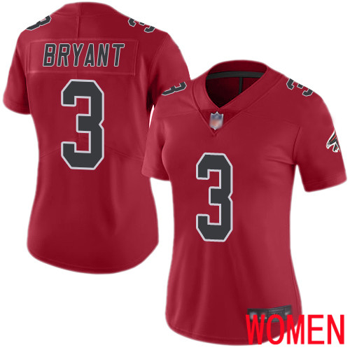 Atlanta Falcons Limited Red Women Matt Bryant Jersey NFL Football #3 Rush Vapor Untouchable->women nfl jersey->Women Jersey